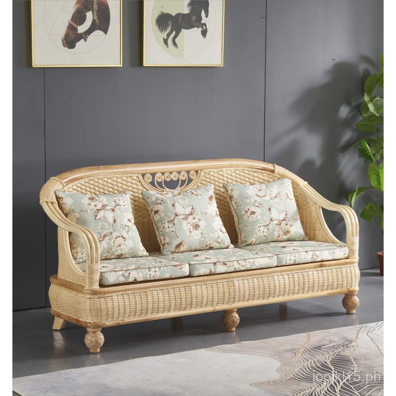 Rattan Sofa Three-Person Living Room Set Rattan Chair Sofa Five-Piece ...