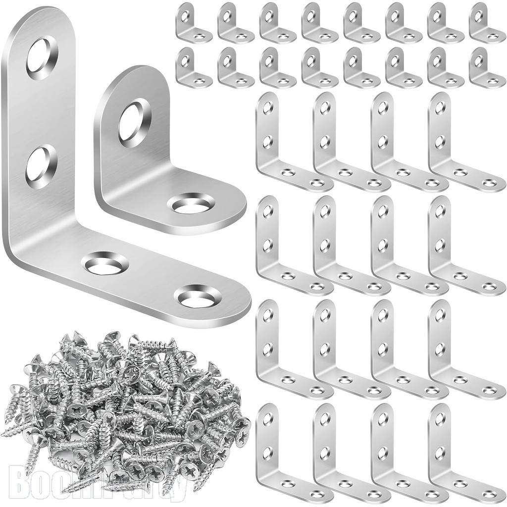 10/20/30 Sets Stainless Steel Trapeziform Angle Bracket - L-Shaped ...