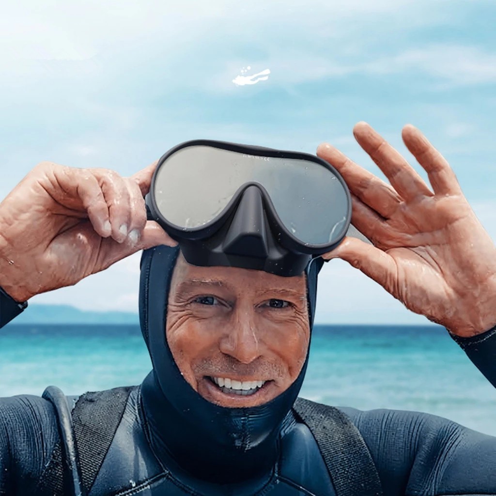 Diving Mirror Large Frame HD Adult Snorkeling Tempered Glass Liquid ...