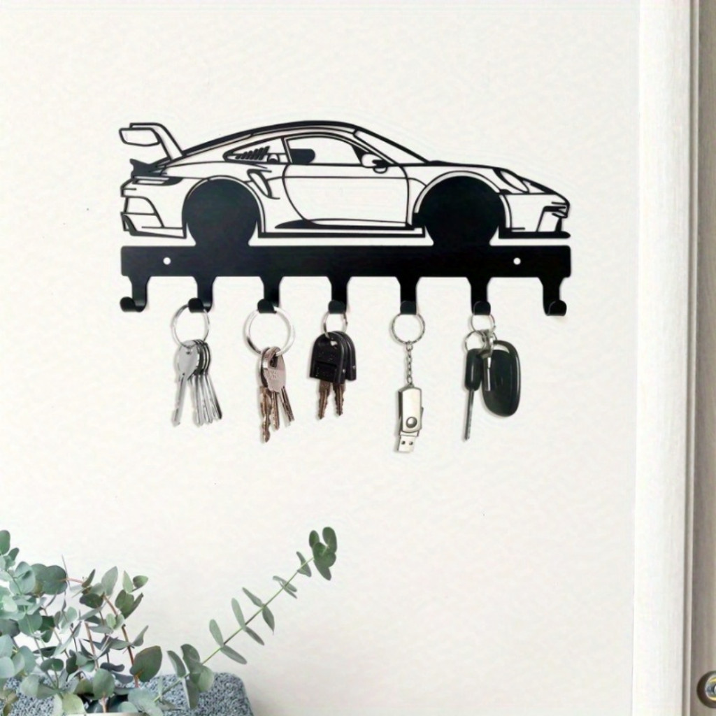Racing Car Style Key Chain - Home & Travel Accessory, Wall Mount Rack ...