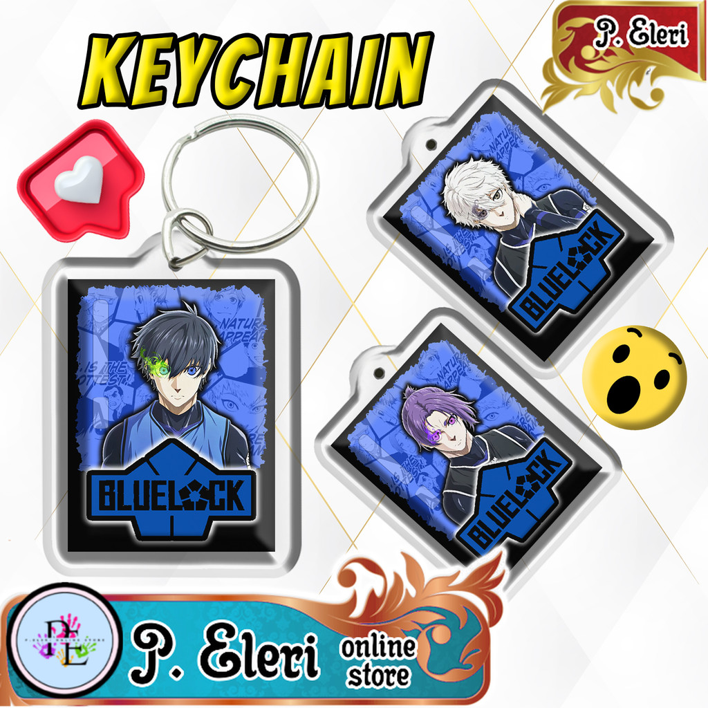 BLUELOCK ANIME KEYCHAIN DESIGN P.ELERI O.S. | Shopee Philippines