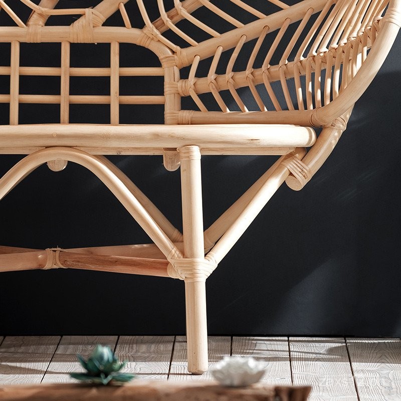 Japanese Style Rattan Double Small Sofa for Guesthouses and Clothing ...