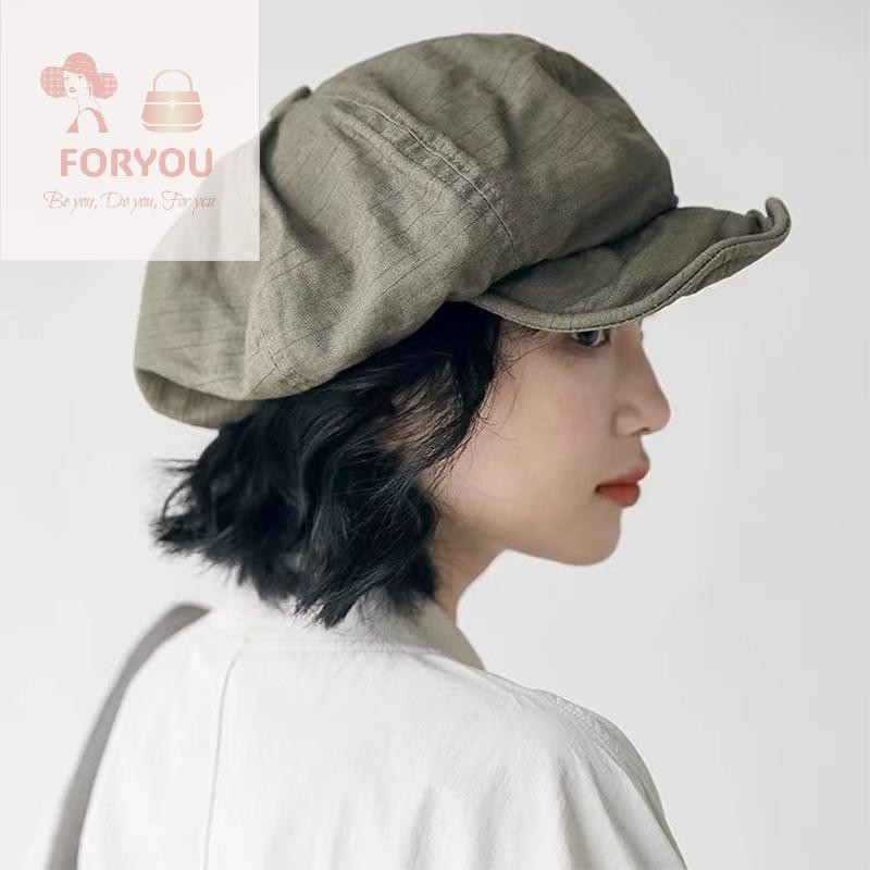 HCC Men's Octagonal Newsboy Hat Cotton Cap French Street Style Gatsby Ivy  Cabbie Caps Golf Scally Hat HCC