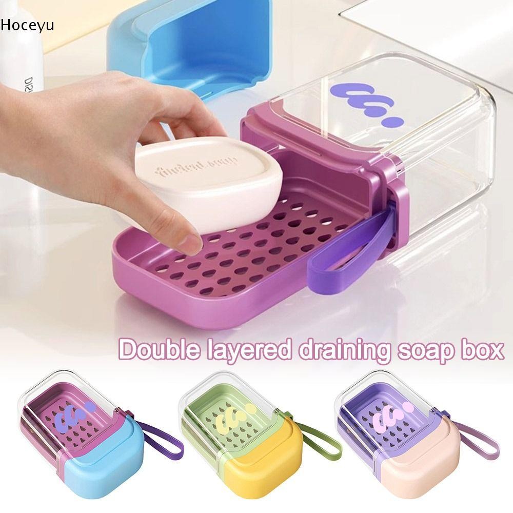 HOCEYU Dopamine Soap Box, Waterproof Plastic Sealed Soap Rack, Portable ...