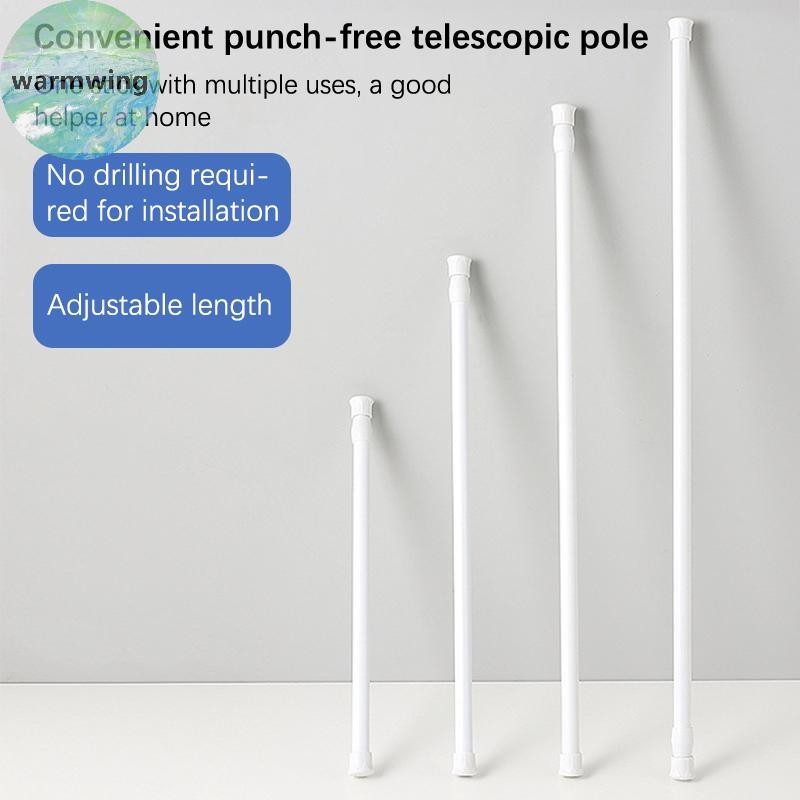 Warmwing Adjustable Curtain Rod Metal Curtain Rod Holder Without ...
