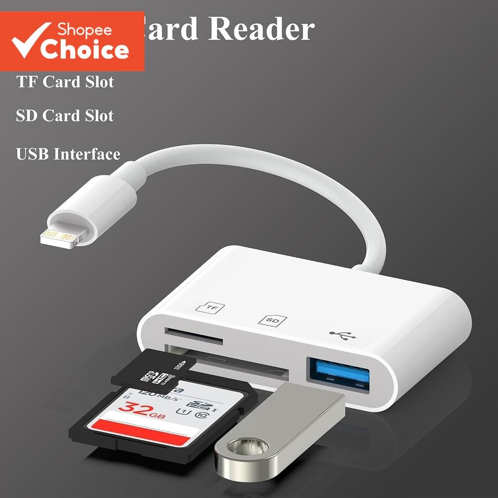 Card Reader 3 in 1 TF SD USB Storage for IOS Apple Macbook OTG Adapter ...