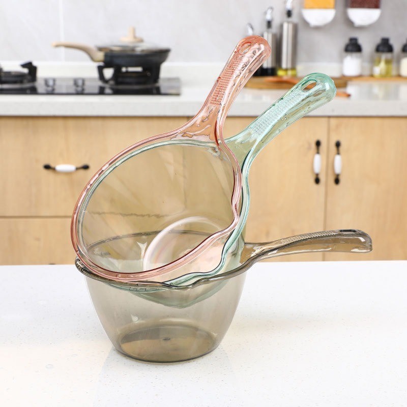 PET Transparent Water Dipper Clear Tabo Aesthetic Water Scoop Bathroom ...