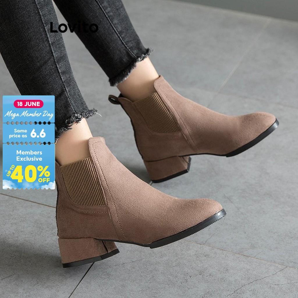 suede block heel chelsea boot
