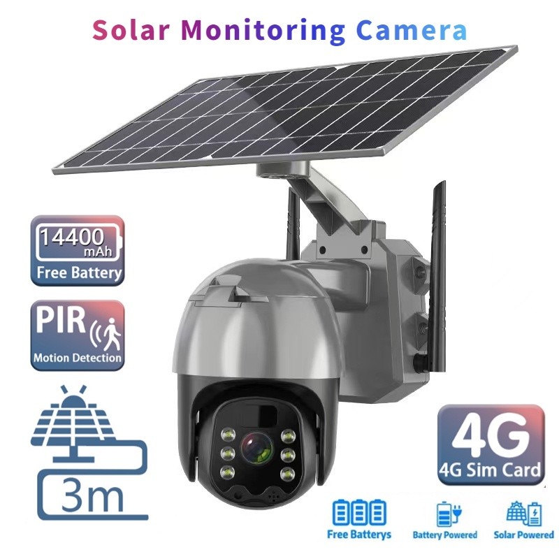 4G LTE SIM Card / WIFI - Free Batteries - I-CAM+ APP Solar Camera 2MP ...