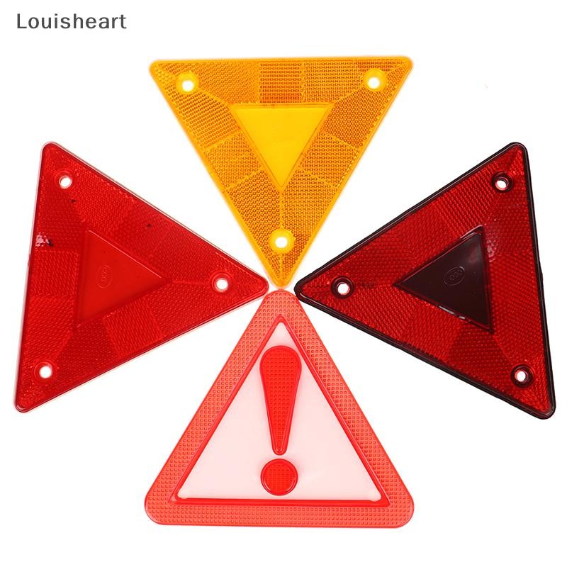 LHPH 2pcs Triangle Warning Reflector Truck Plate Rear Light Safety ...