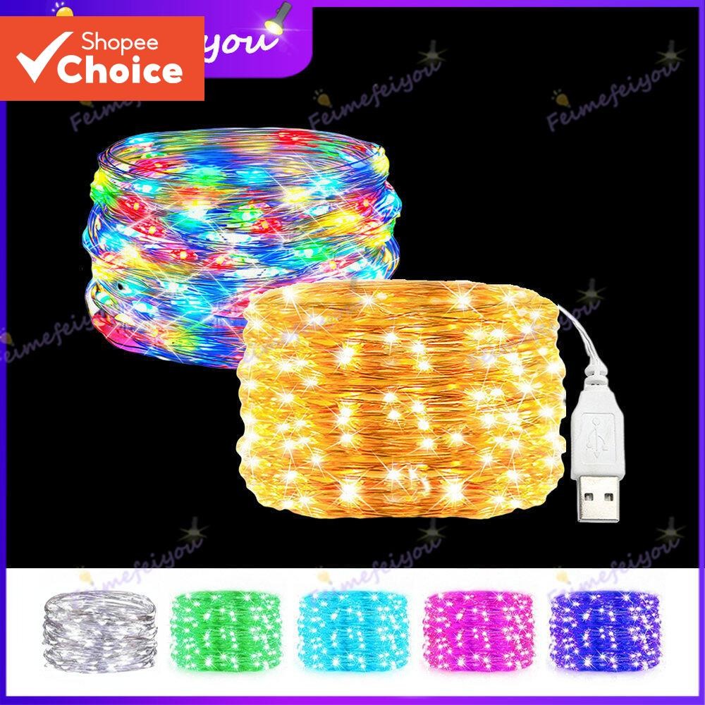 Decorative waterproof LED string, length 1/2/3/5/10 meters, USB plug ...