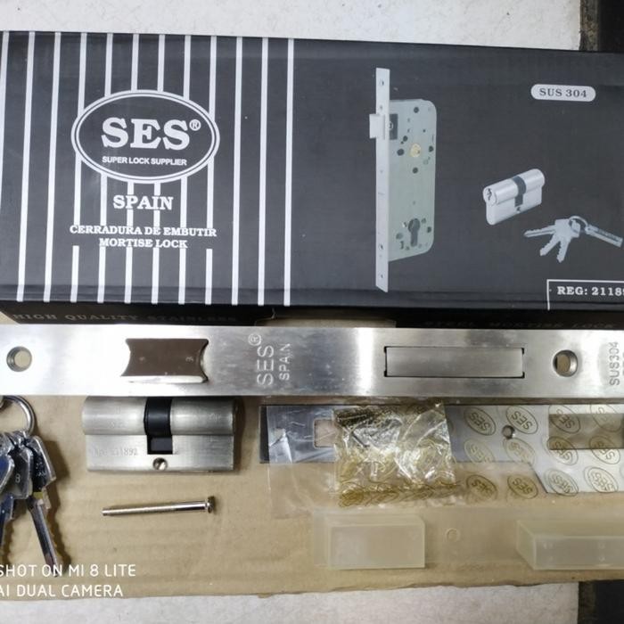 SES Original Spain Swing Wooden Door Lock Body Complete Set | Shopee ...