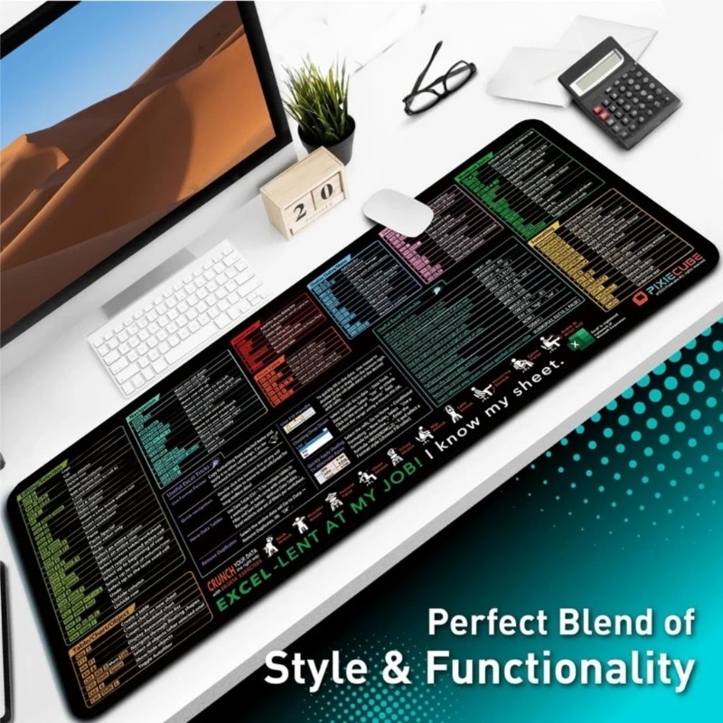 seve Quick Key Keyboard Mouse Pad Nonslip Desk Mat with Office Software ...