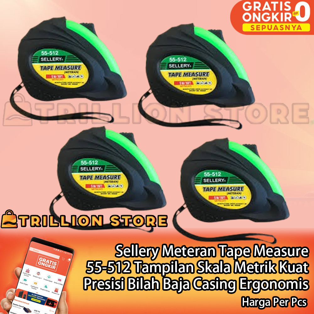 Sellery Meteran Tape Measure 55-512 Precision Metric Scale Display ...