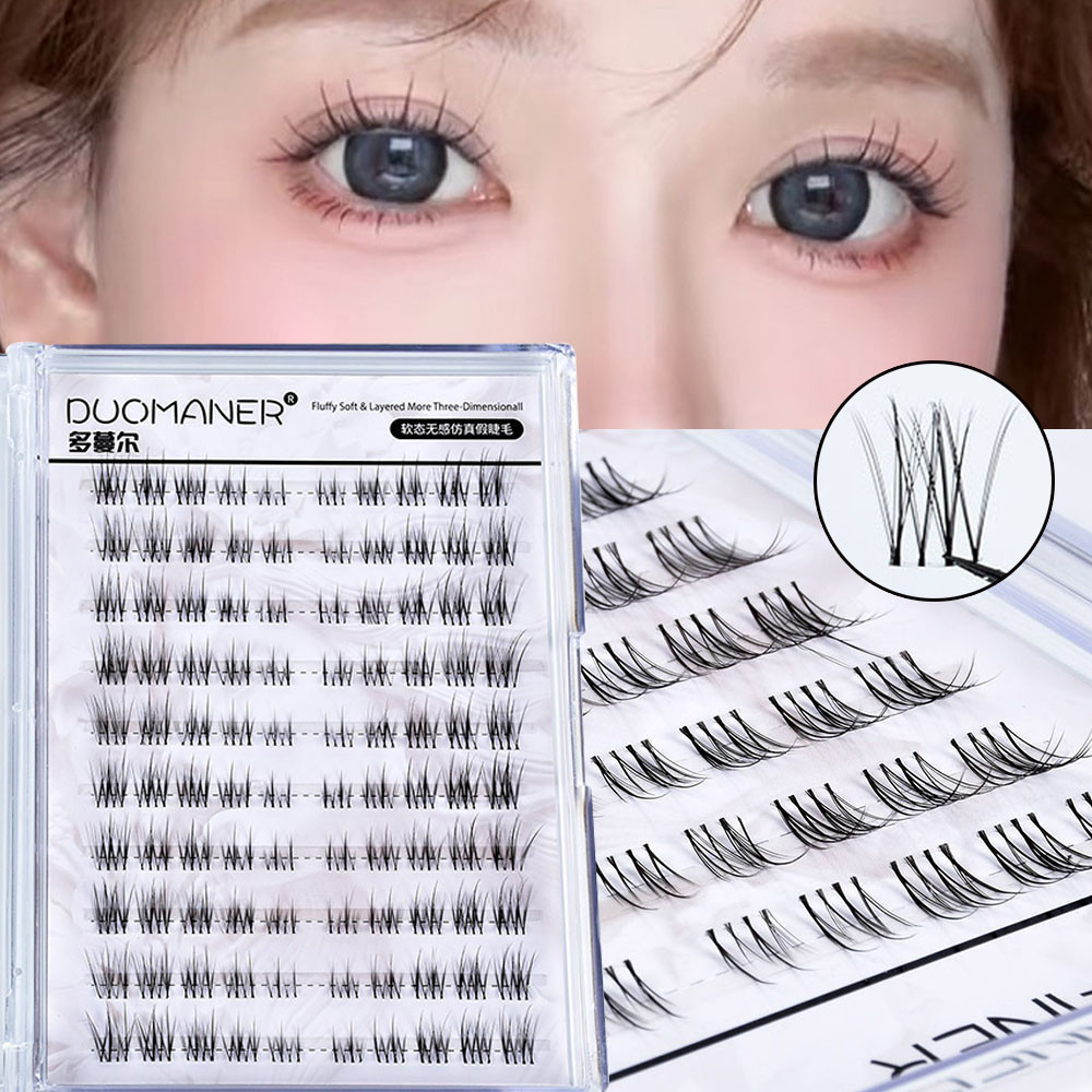 100 Clusters Grafting False Eyelash Segmented Cross No Meme Big Eye ...