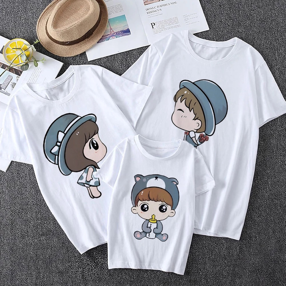 COD RINA STUDIO Love Couple Family Short-sleeved Family Matching ...