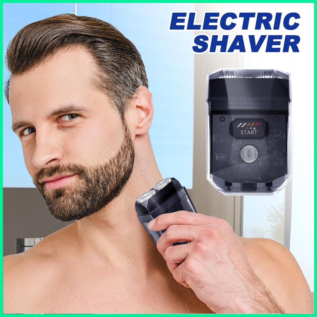 Men's Shaver Double Head Facial Hair Trimmer Rechargeable Precision ...