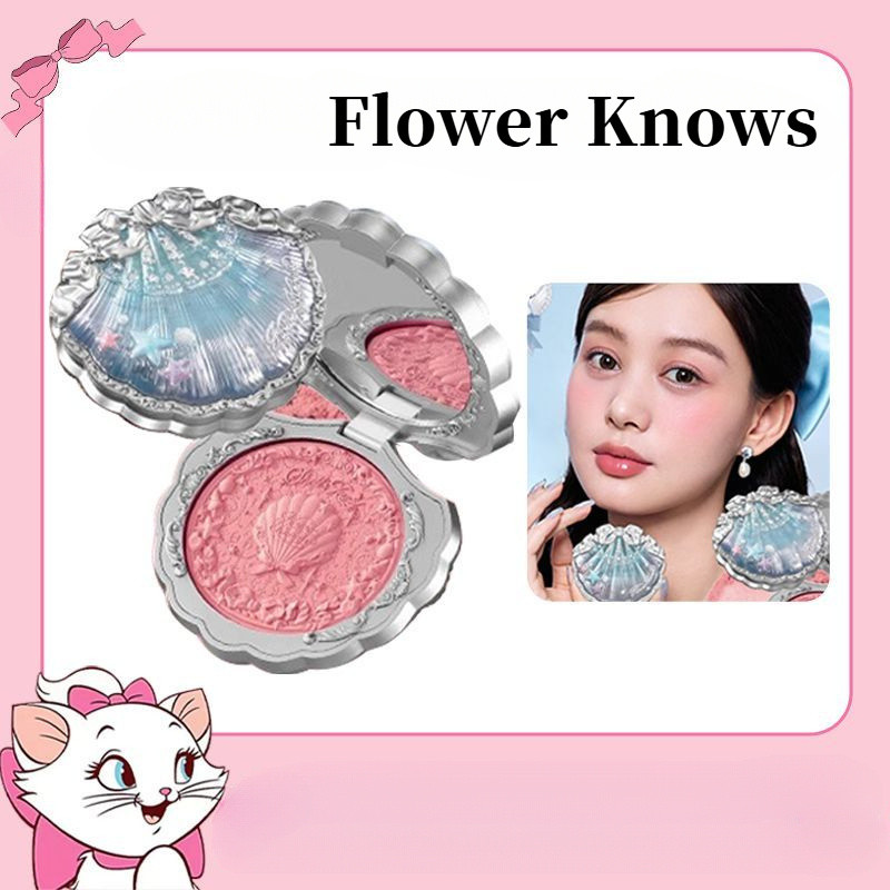 Flower Knows New Shell Pearl Silk Satin Powder Blusher Slightly Pearly ...