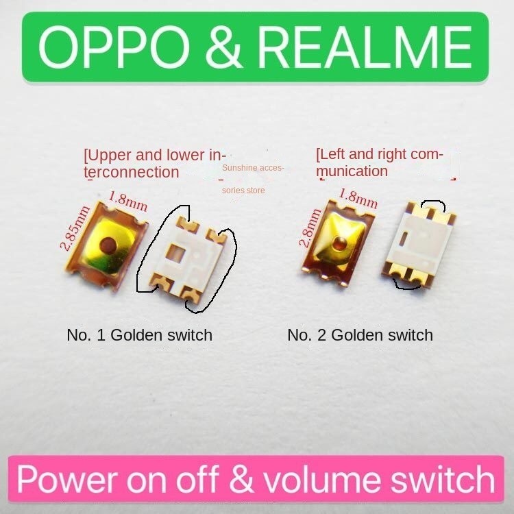 10-50pcs Oppo & Realme power on off & volume switch Power Botton Switch ...