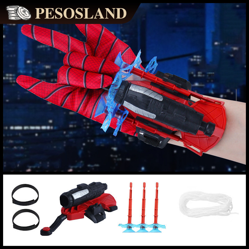 1Set Spiderman Launcher Kids Cosplay Props Spiderman Web Launcher Glove ...