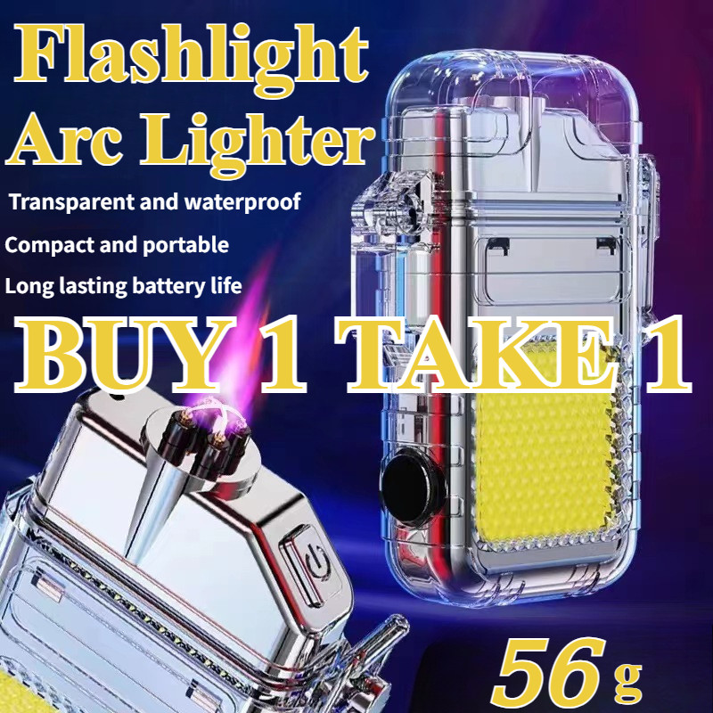 【24h ship】Rechargeable Lighter with Flashlight Rechargeable Keychain ...