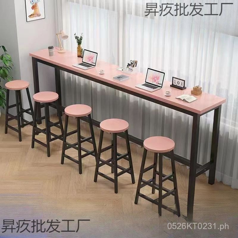 Minimalist Tong'an Painting Long Table Milk Tea Shop Combination Narrow ...