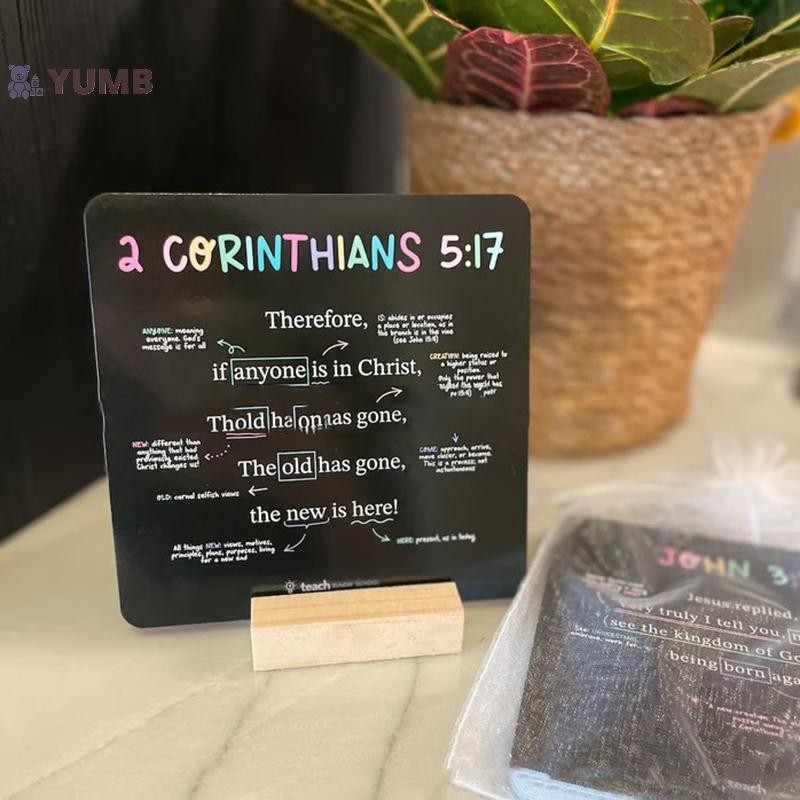 AGLOO Scripture Cards Mit Holzständer – 52 Bibelverse Für Jede Woche – Lernkarten & Geistliche Impulse
