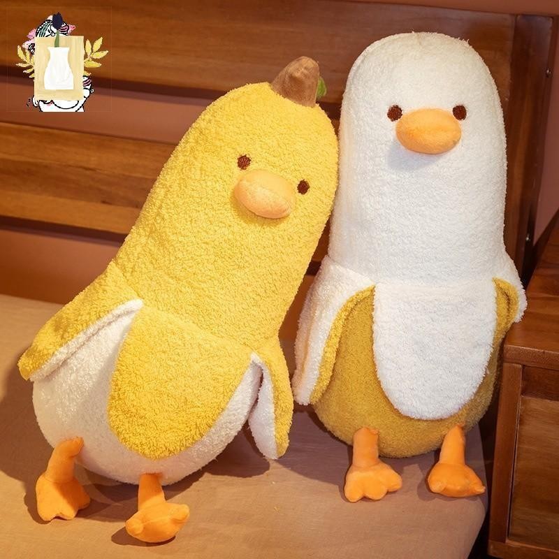 COD Banana Duck Plush Pillow,50CM Duck Stuffed Animal Plush Pillow ...