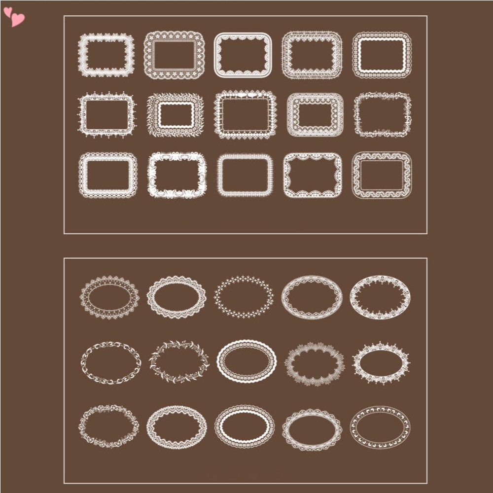 15PCS/Pack Transparent Lace Sticker Pack PET Scrapbooking Stickers for ...
