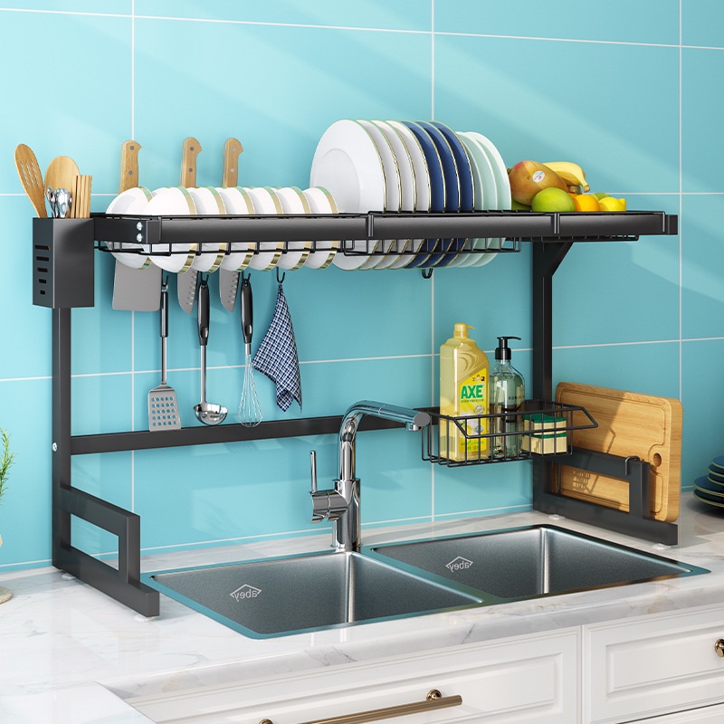 【macg】85cm Kitchen Sink Dish Rack Kitchen Dish Rack Space Saver Kitchen