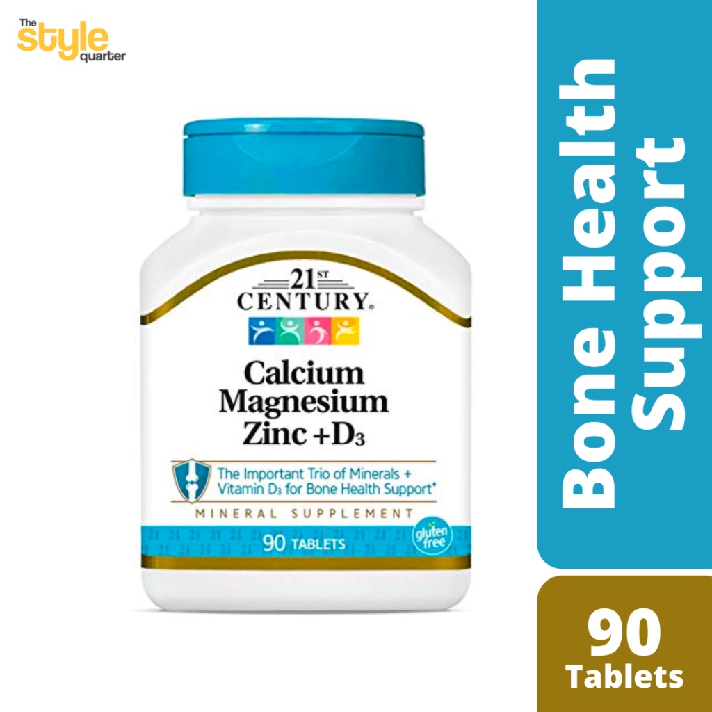 21st Century Calcium Magnesium Zinc + D3 90 Tablets | Shopee Philippines