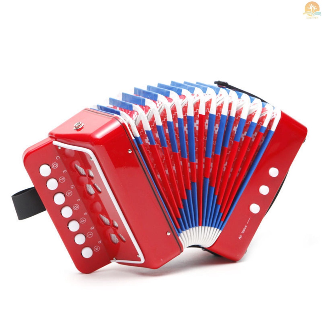Accordion Instrument 7 Keys 2 Bass Small Accordion Educational Musical