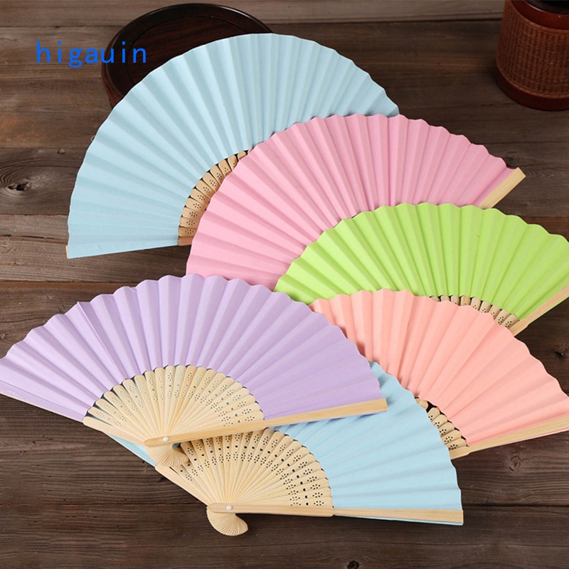 Handmade Paper Folding Fan Hand Fans for Cooling in Summer Shopee