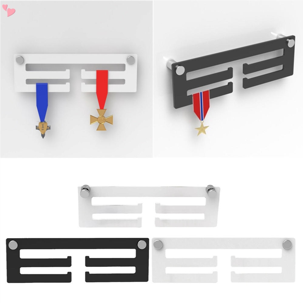 Medal Display Hanger Awards Racks Matt Black Surface Wall Mount Holder ...