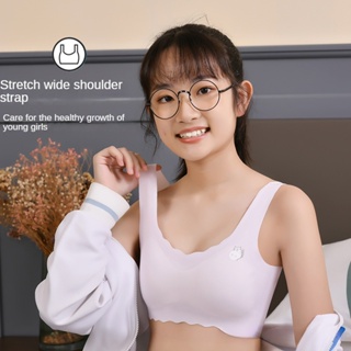 Girls Teenager Student Training Bras Wireless Light Padded Soft Vest  Underwear 