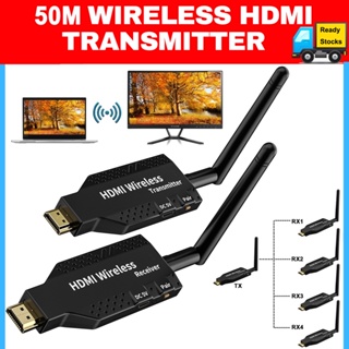 Wireless HDMI Transmitter and Receiver, YEHUA Wireless Video Transmitter,  Wireless HDMI Extender Suitable for Netflix, Meeting Streaming to
