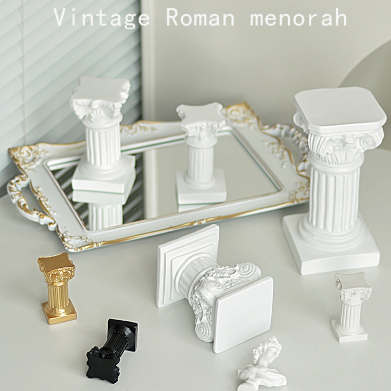 Scandinavian Retro Roman Column Candlestick Photo Decorative Props ...