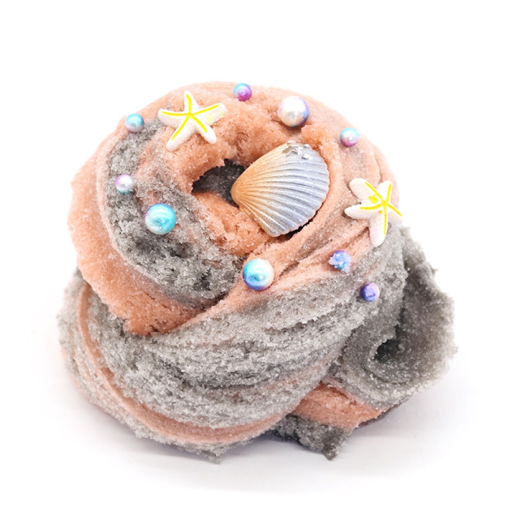 MT_60ml Soft Fluffy Ocean Shell Slime Clay Plasticine Mud Stress Relief ...