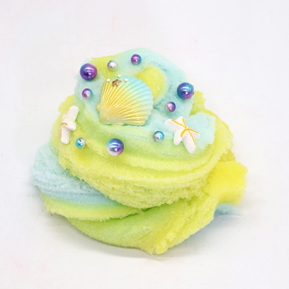 MT_60ml Soft Fluffy Ocean Shell Slime Clay Plasticine Mud Stress Relief ...