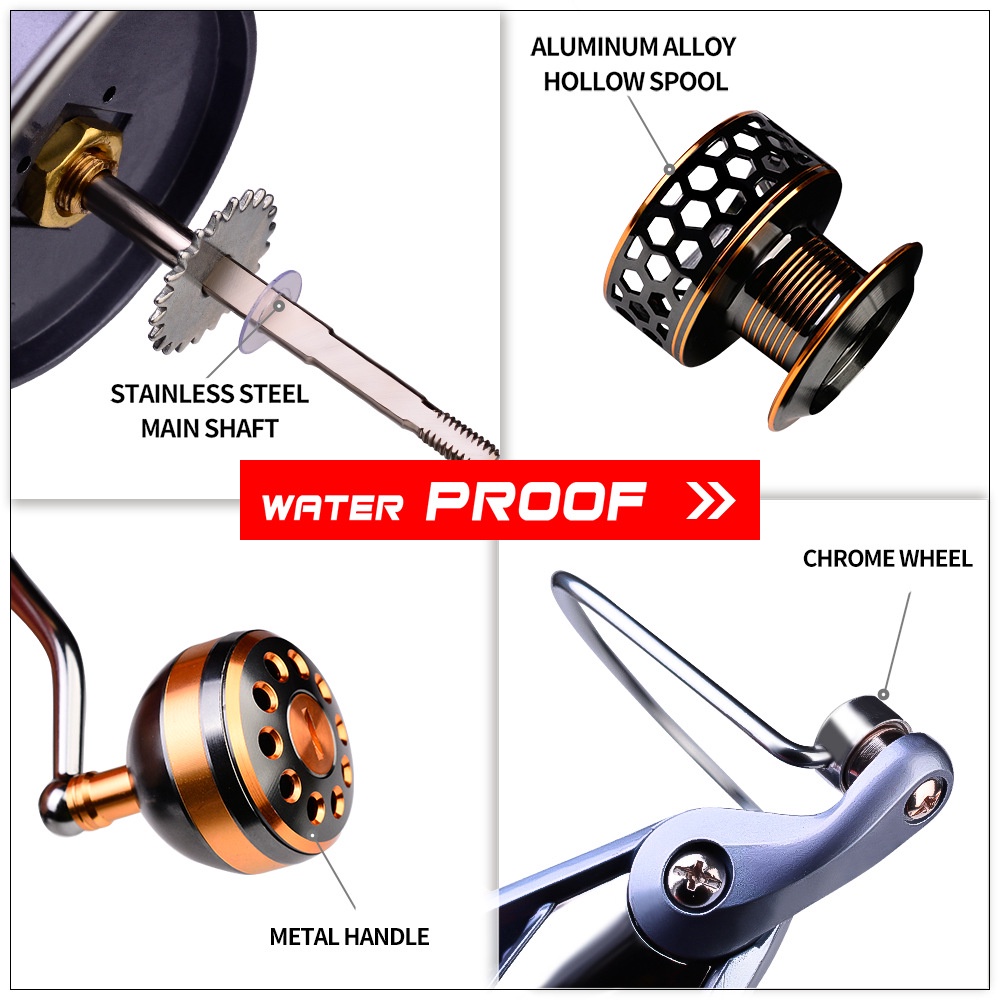 DR Spinning Reels 21KG Max Drag 5.2:1 High Speed Metal Spool Saltwater ...