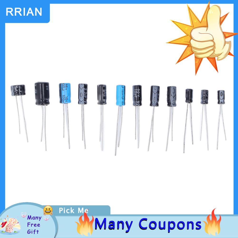 Rrianfo Electrolytic Capacitor Assortment Kit In Line Capacitors Low