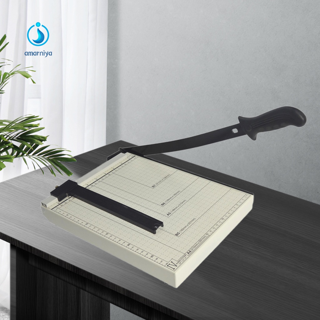 AMAR 8294 A4 Paper Cutter Metal Base Portable DIY Guillotine Style