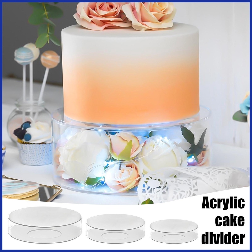 Acrylic Cake Board Acrylic Cylinder Fillable Cake Divider for
