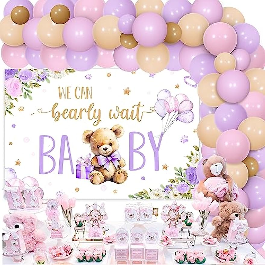 Cheereveal 48 Calcomanías Para Baby Shower, Decoraciones De Barbacoa Para Baby Shower Para Niña, Color Rosa, Decoración De Baby Que Shower, Calcomanías Para Fiestas De Regalos De Fiesta Baby Q