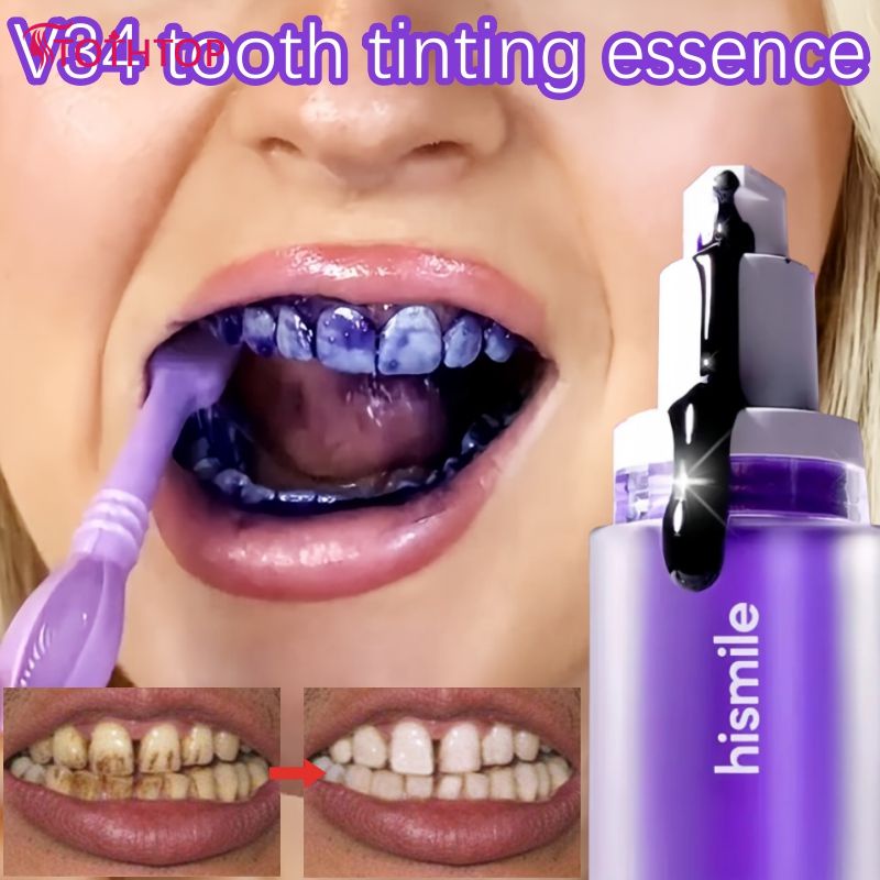 v34 colour corrector hismile Teeth Whitening Tooth Stain Removal Purple