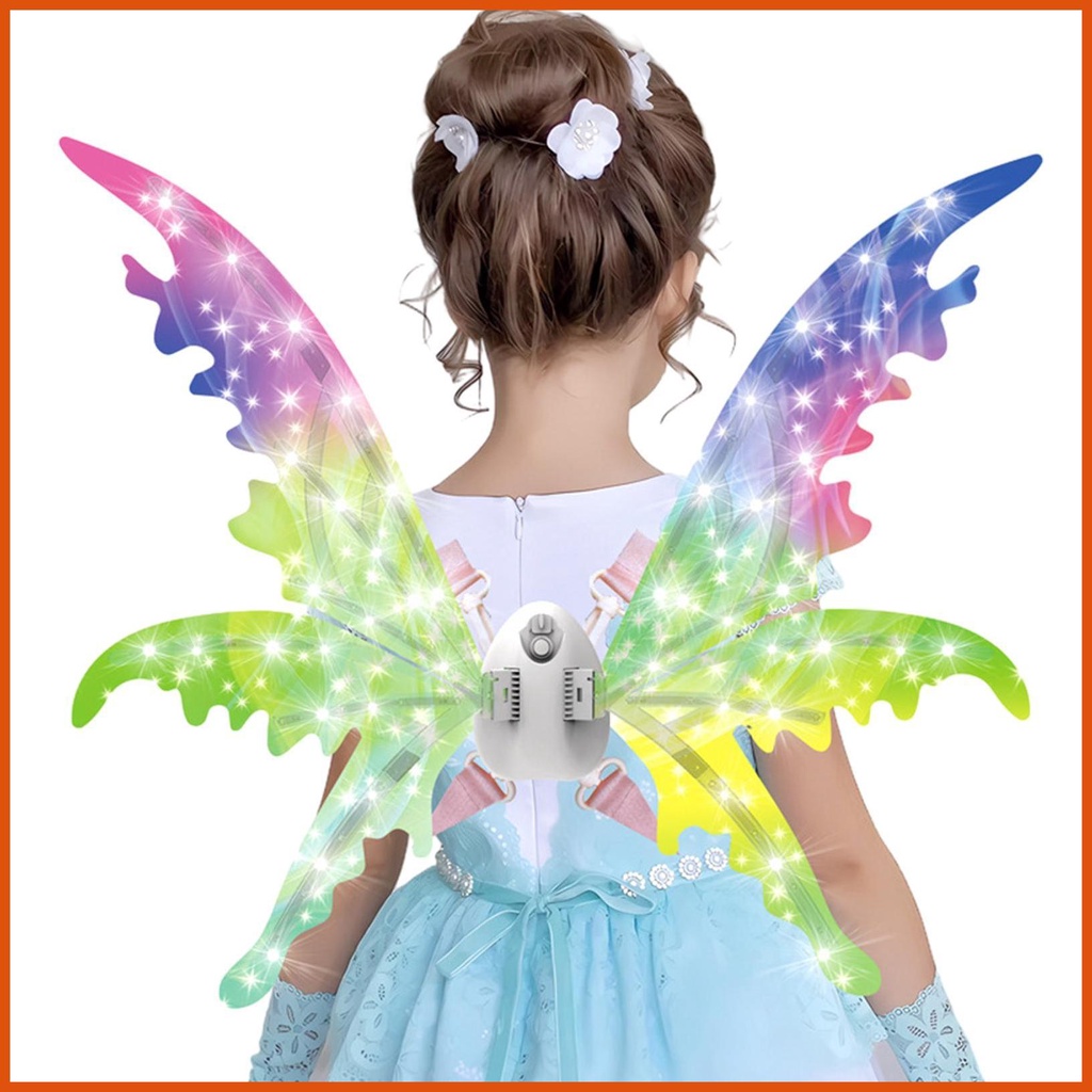 Light Up Fairy Wings Electrical Lighted Fairy Butterfly Wings Halloween ...