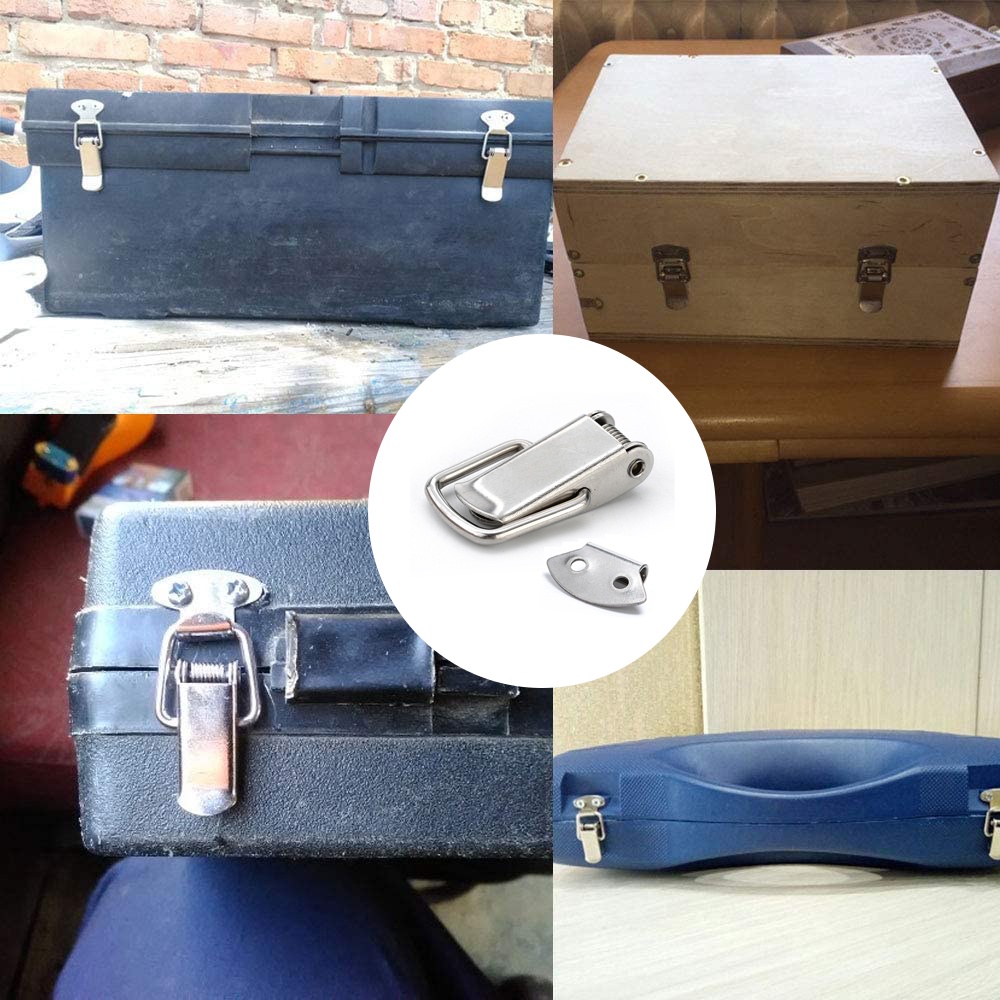 Spring Loaded Toggle Latch Catch Hasp Key Button - Silver | Shopee ...