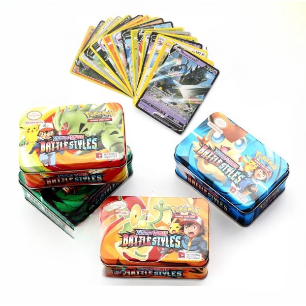 Pokemon Cards Iron Box Includes 54 Cards, Free 1 Vip Card, Beautiful ...