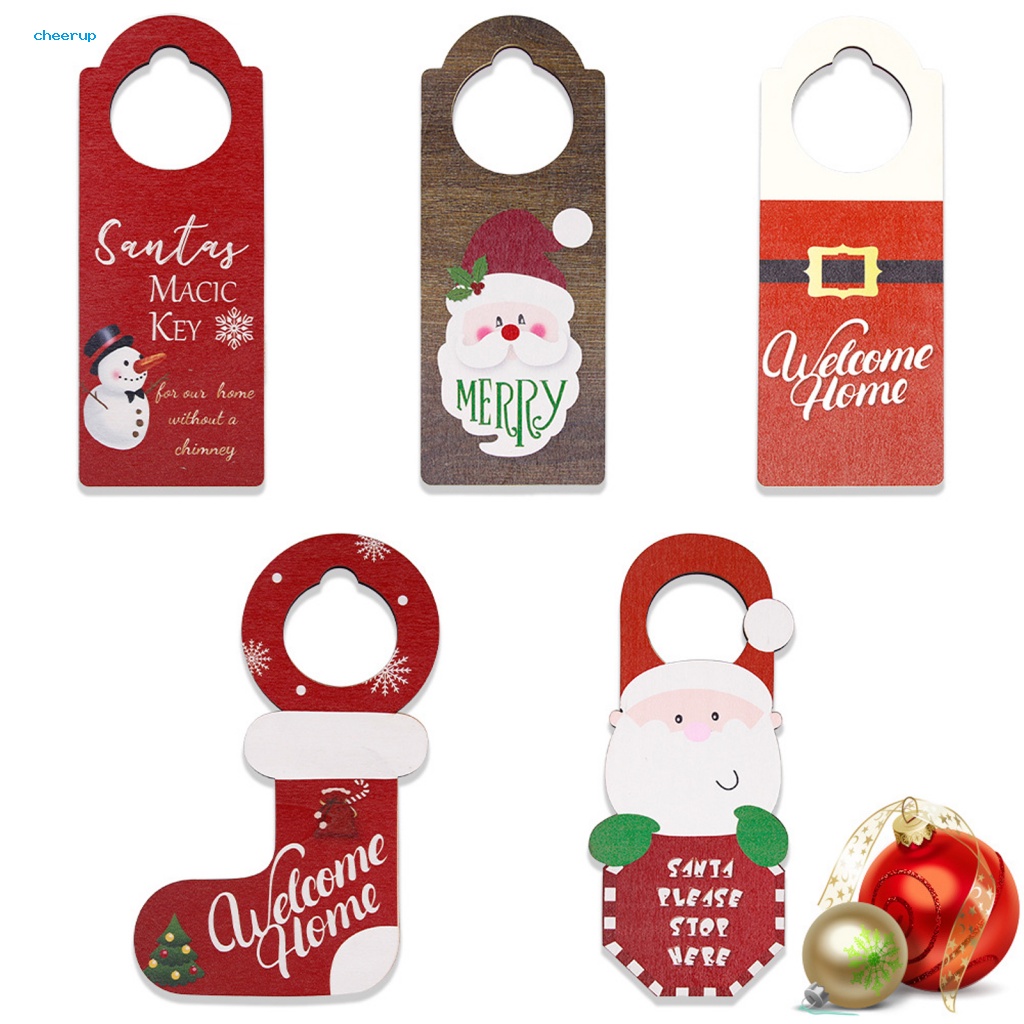 cheerup Christmas Doorknob Decorations Solid Holiday Door Knob Decor