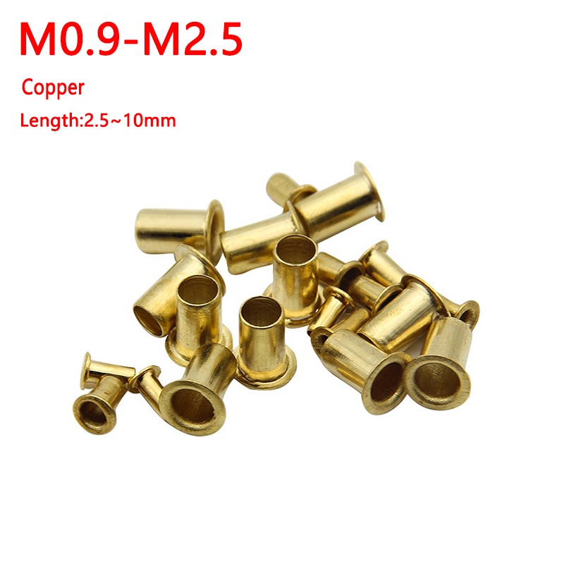 Brass Hollow Tube Rivets M0.9 M1.3 M1.5 M2 M2.5 Brass Tubular Rivets ...